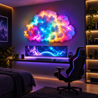 3D åskmoln LED-vägglampa med RGB-ljus