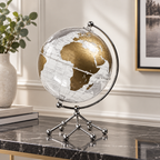 Dekorativ transparent jordglob med guld – bild 2