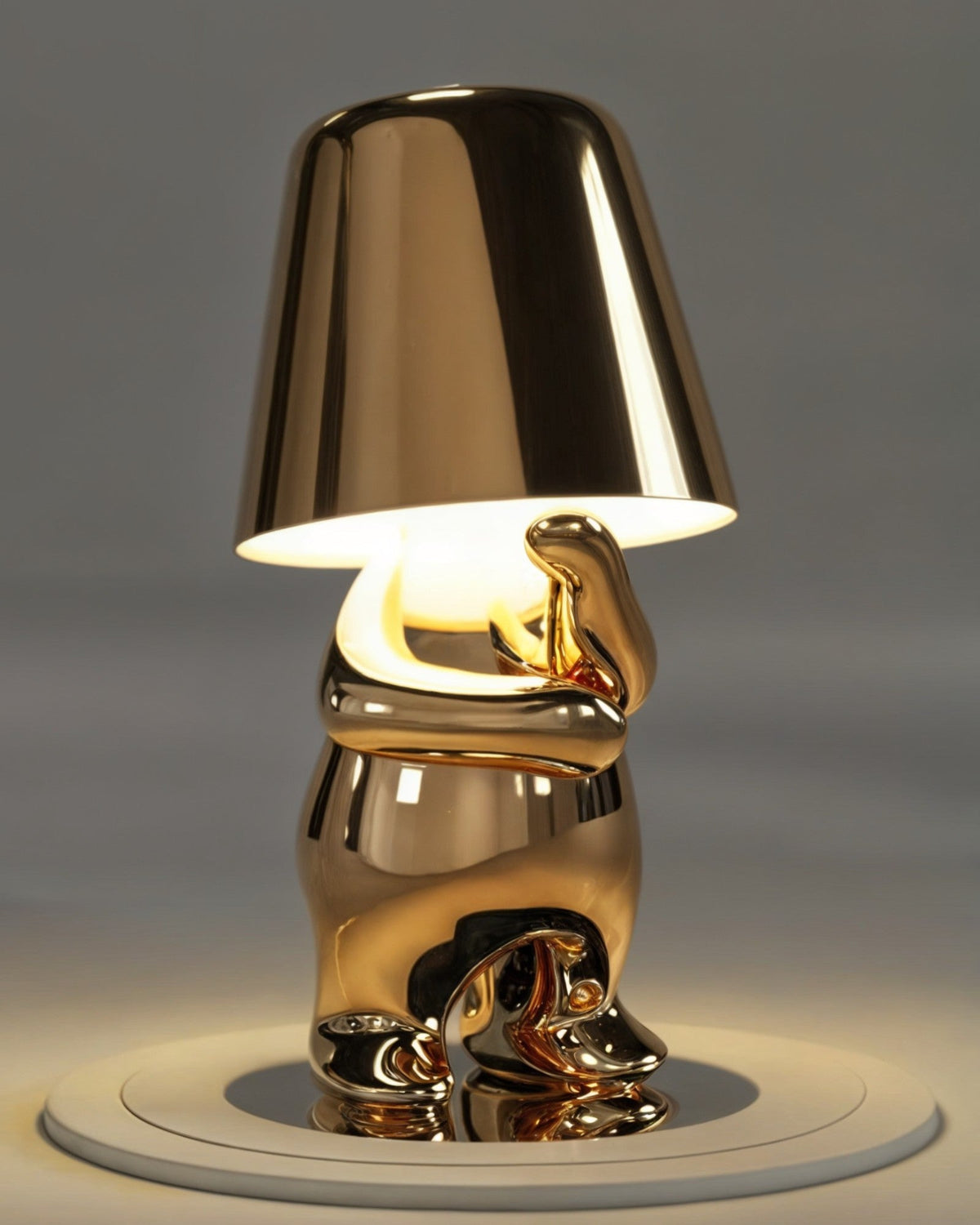 Carvallo – Guld-färgad USB-laddningsbar bordslampa, dimbar och kompakt