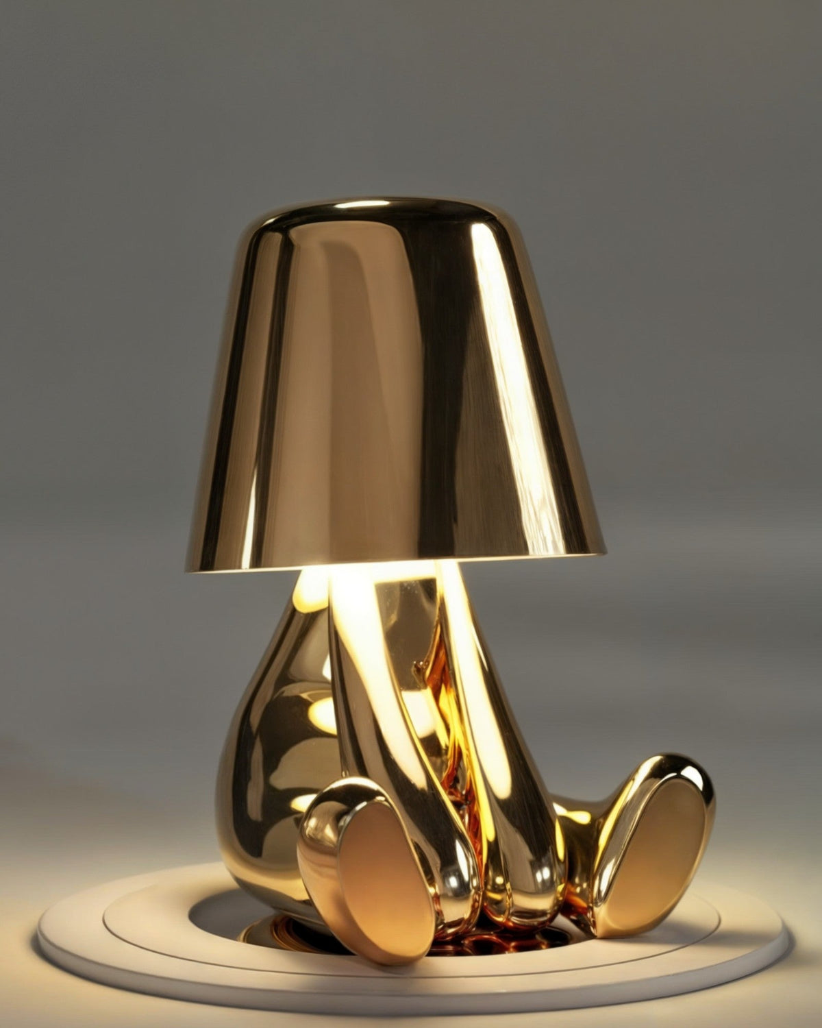 Carvallo – Guld-färgad USB-laddningsbar bordslampa, dimbar och kompakt