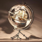 Dekorativ transparent jordglob med guld – bild 3