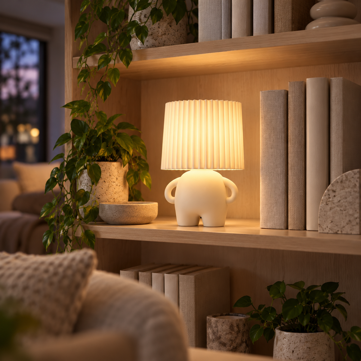 Dekorativ LED-lampa för hyllan