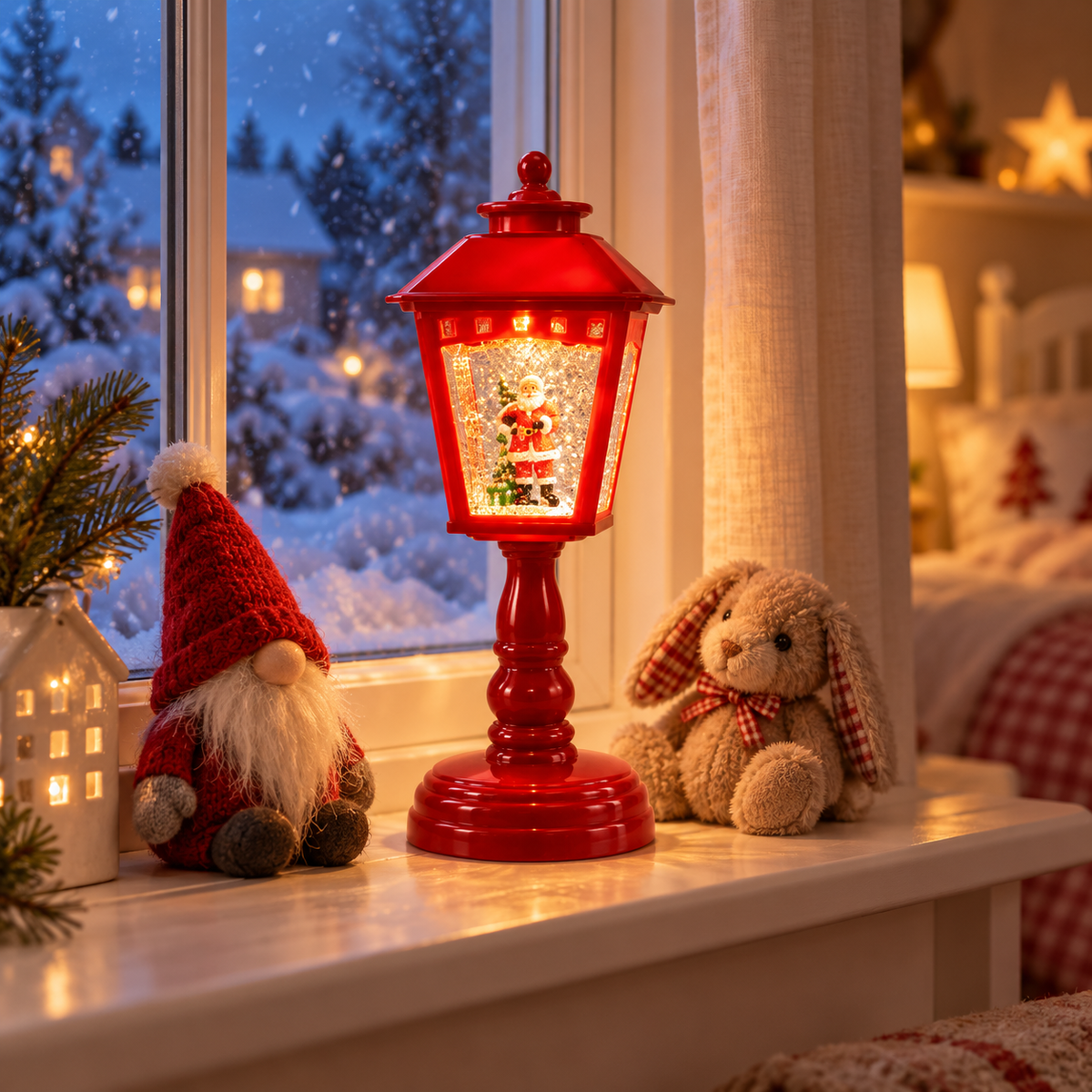 Julpynt med tomte för barnfamiljen
