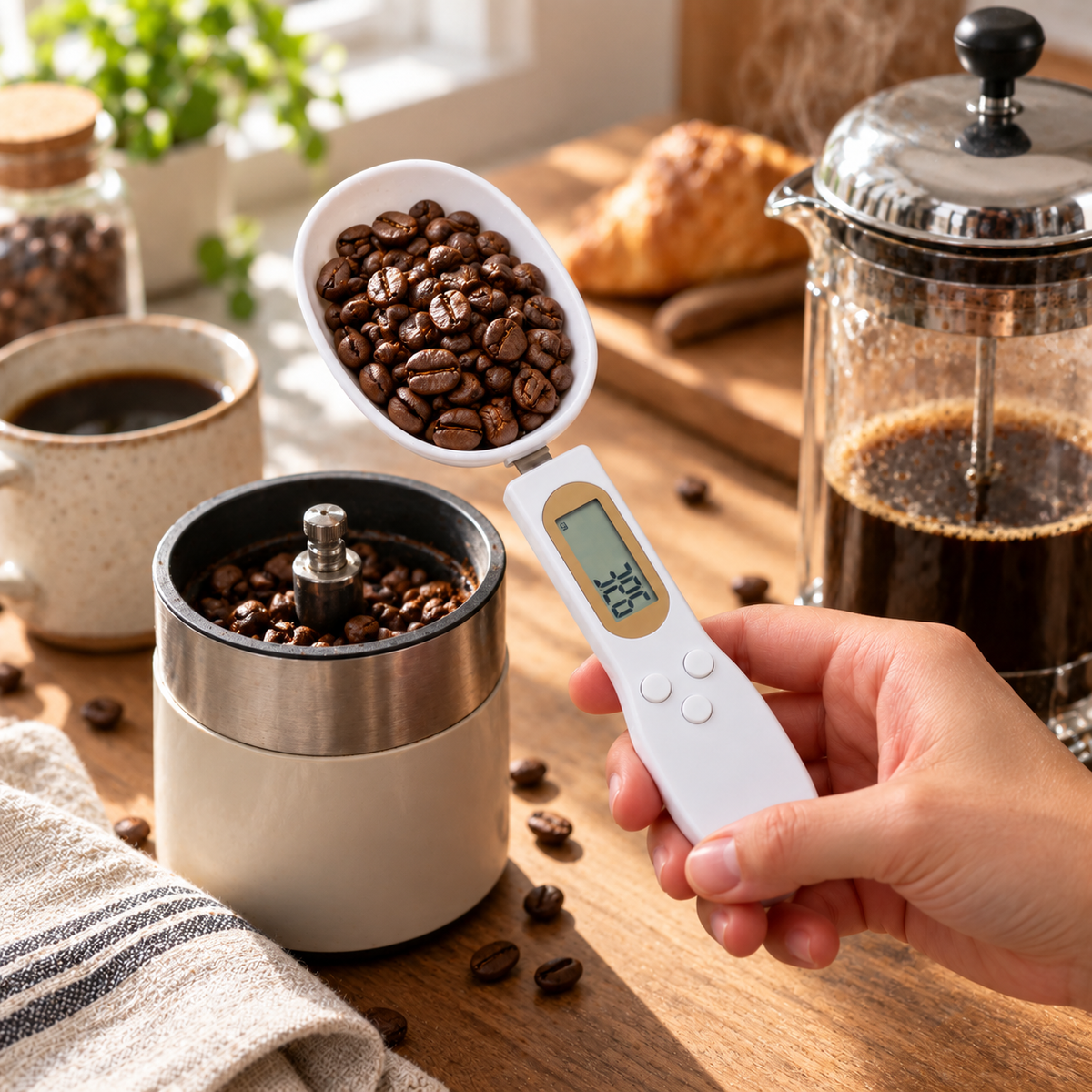 Kaffevåg sked för perfekt kaffe