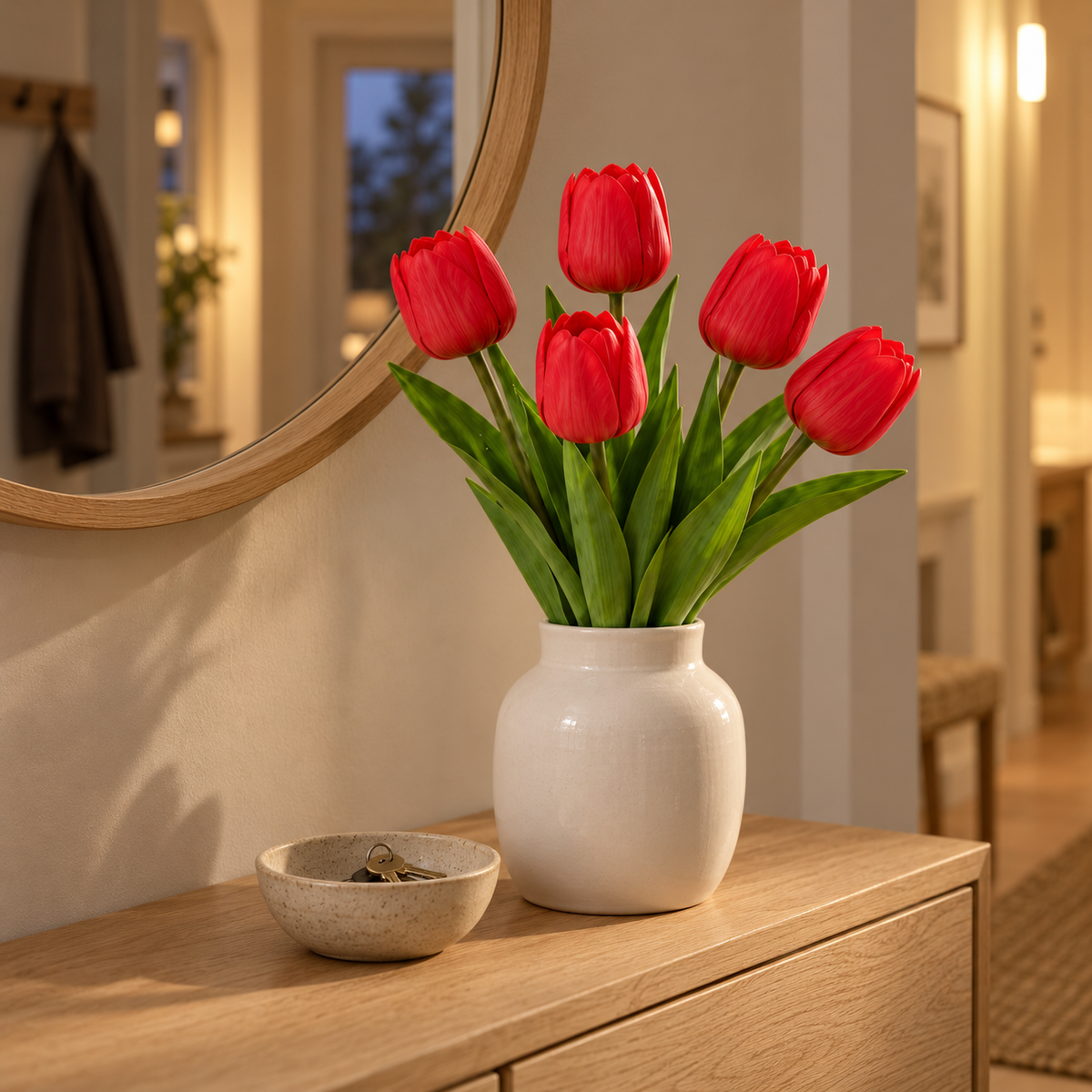 Konstblommor för hallen