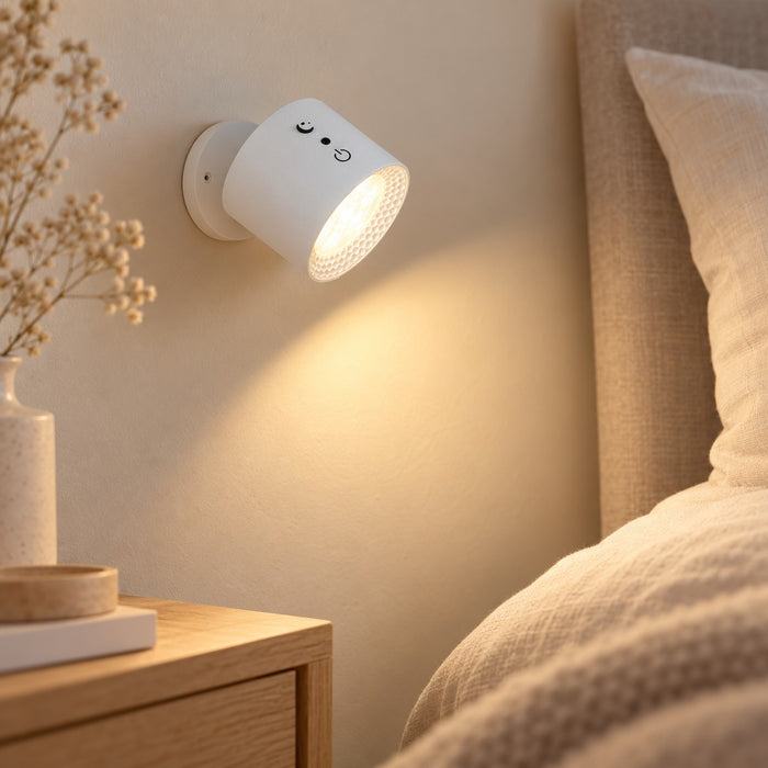 Trådlös vägglampa rund