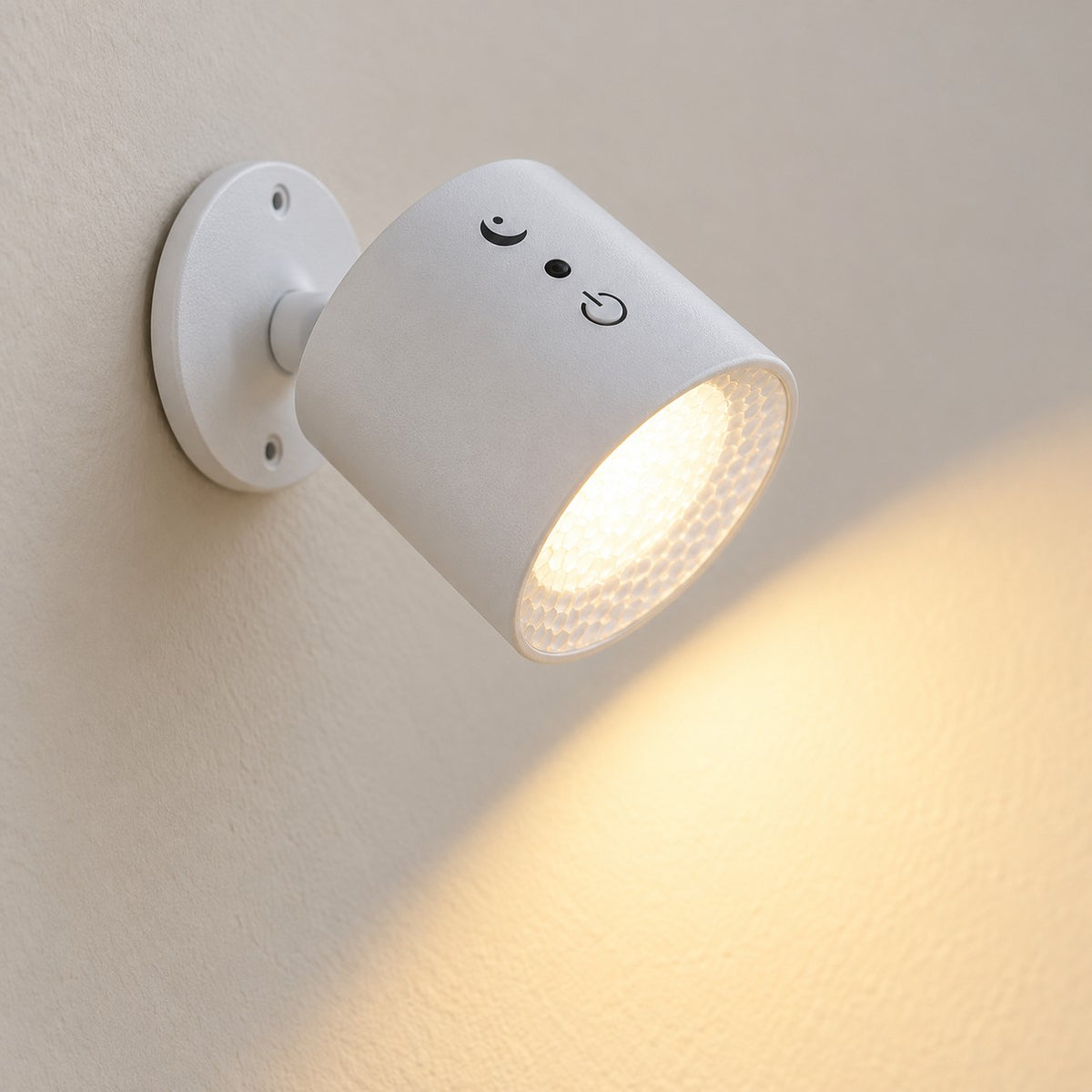 Trådlös vägglampa rund